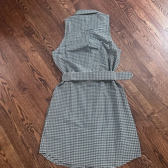 Ben Sherman navy white gingham belted shirt dress size small - Picture 8 of 8